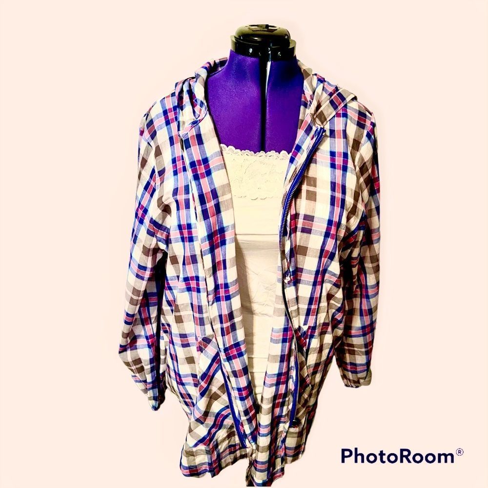 COPY - NWT Torrid Plaid Zip Up Lightweight Jacket